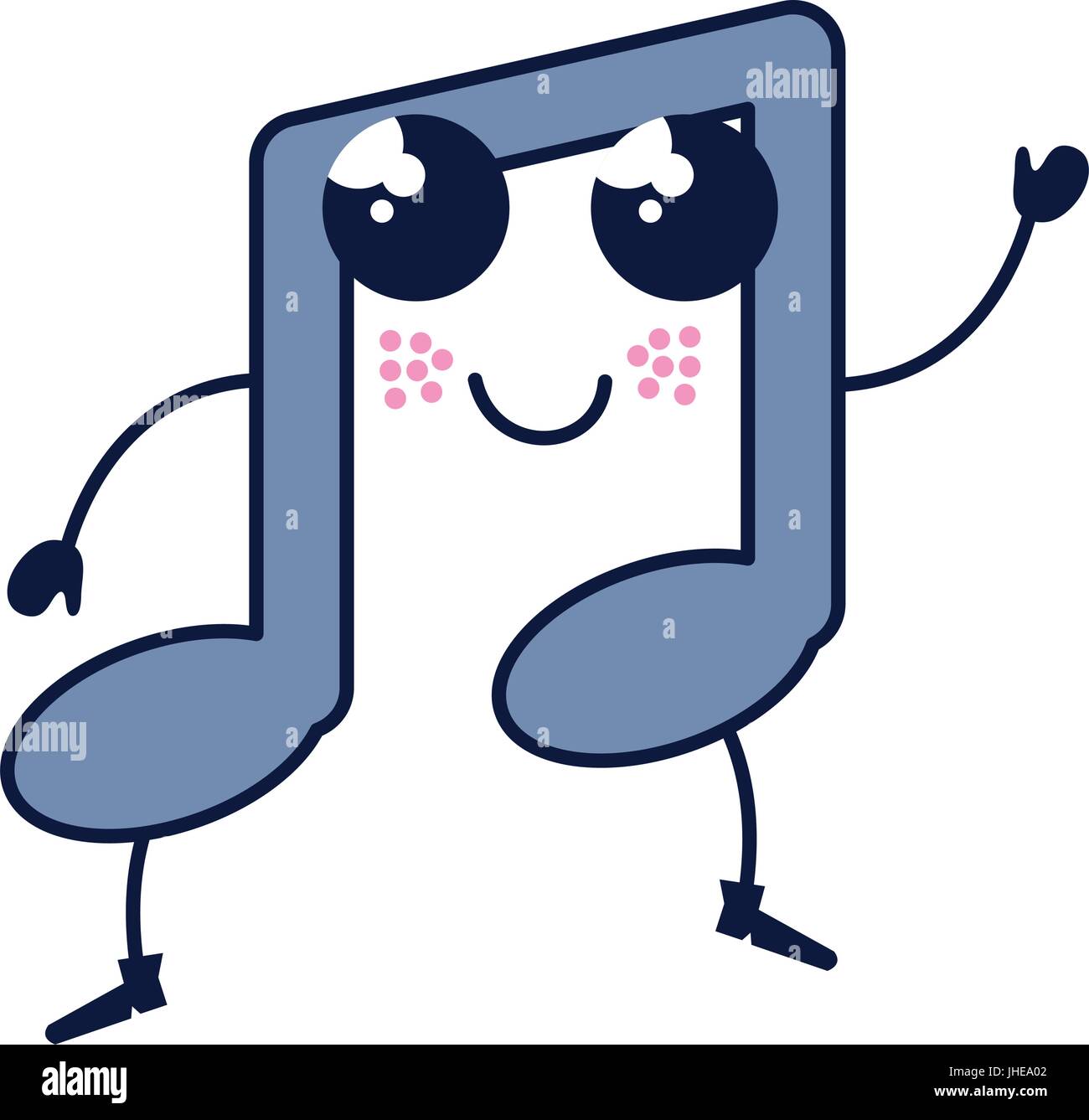 Nota musical kawaii ilustración Vectorial character design Imagen