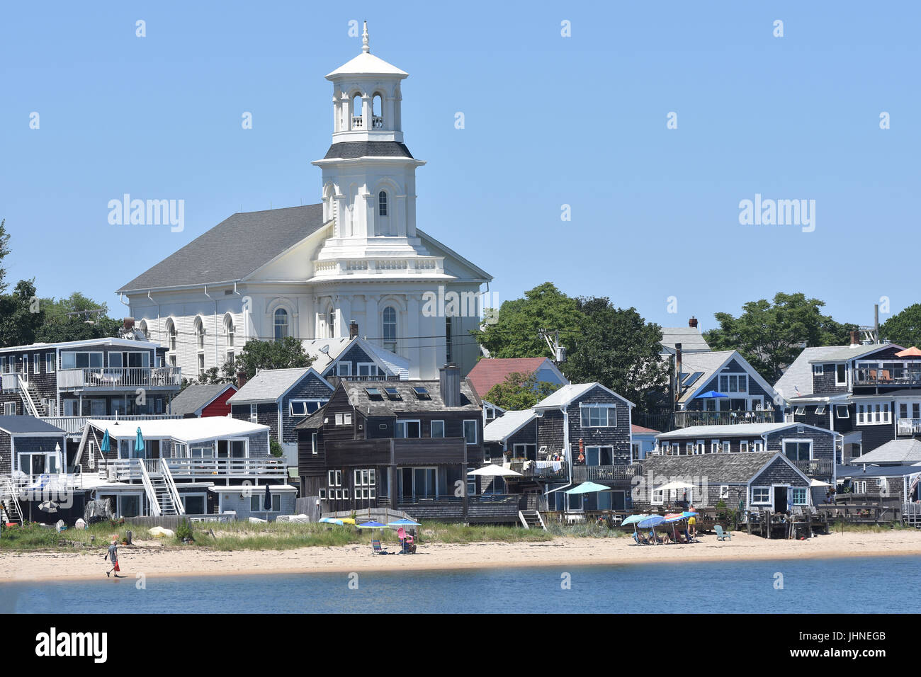 La costanera de Provincetown, Massachusetts en Cape Cod Foto de stock