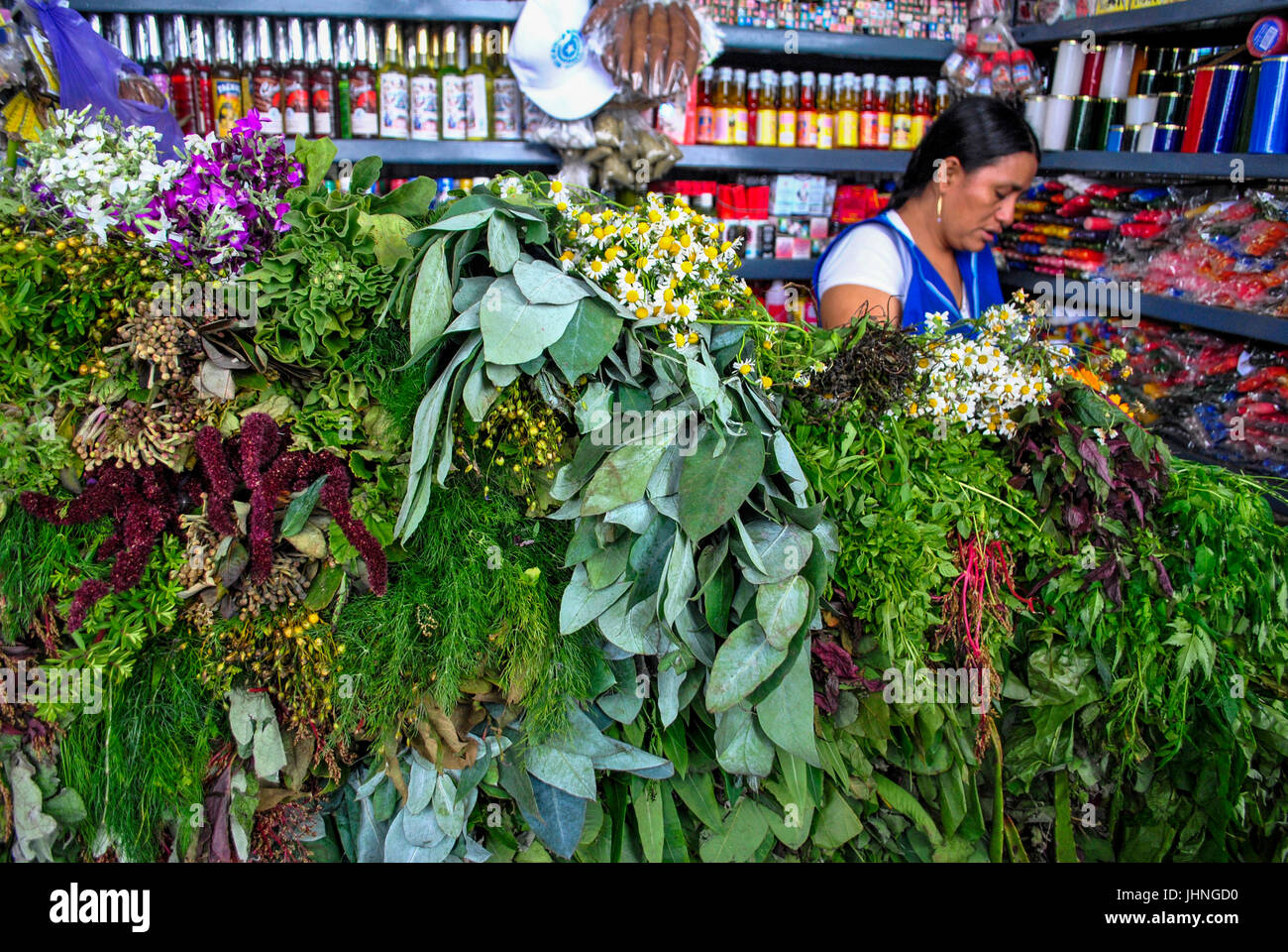 Venta de hierbas Mercado Municipal. Fotografía de stock - Alamy