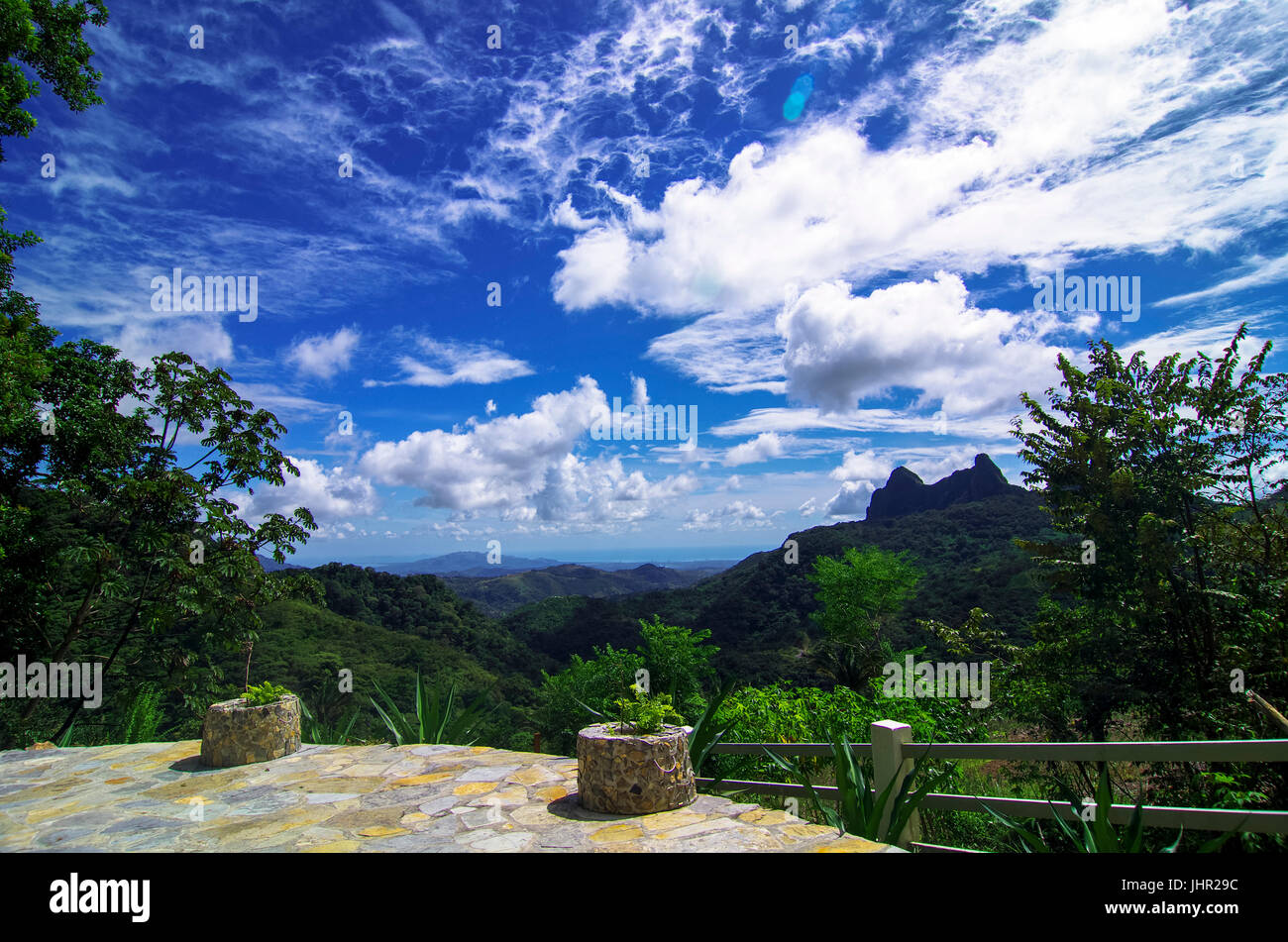 Paisaje de imágenes tomadas en las montañas de Panamá en Altos del Maria Foto de stock