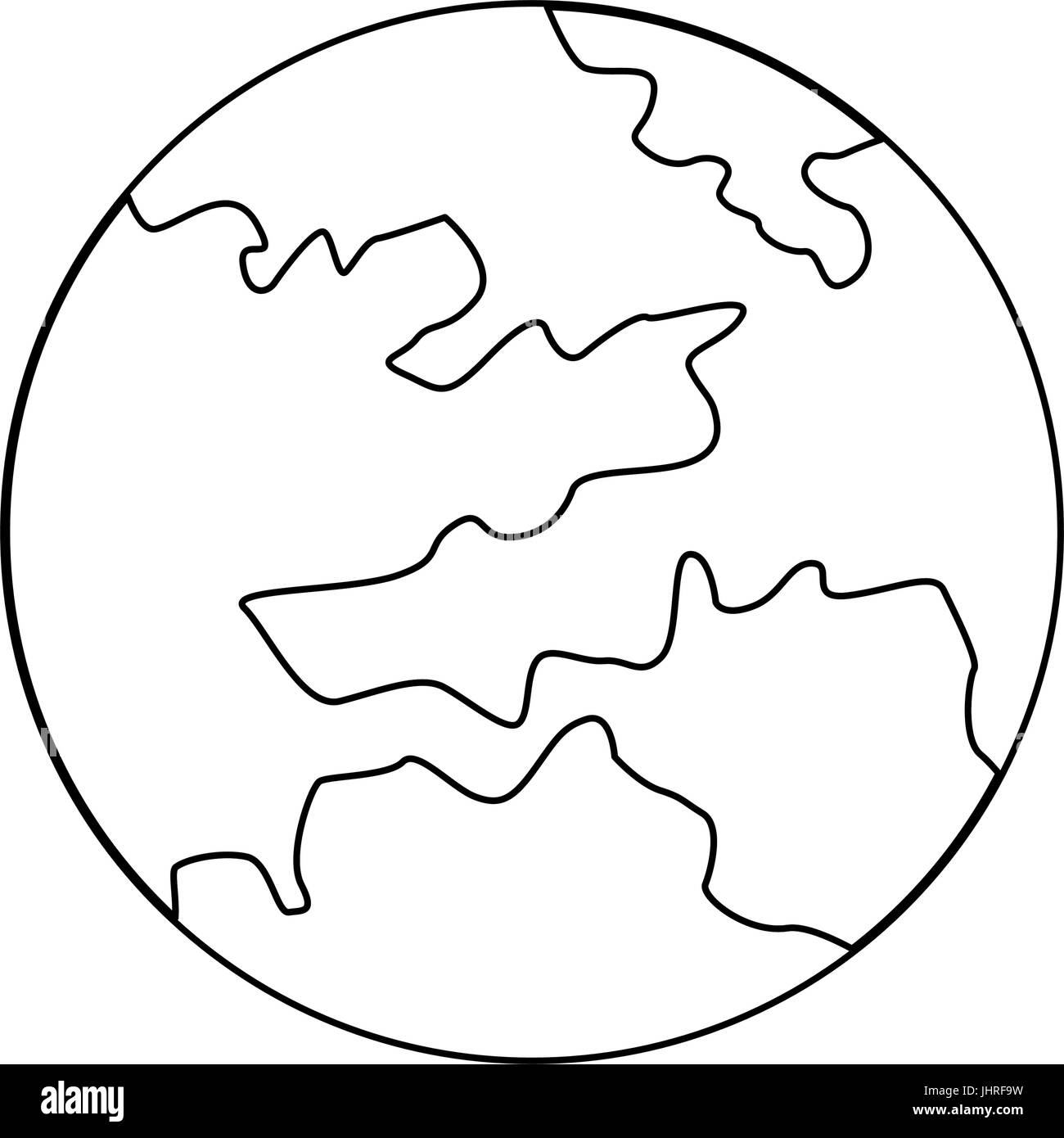 Mapa mundial de la tierra mundial icono redondo Imagen Vector de stock -  Alamy