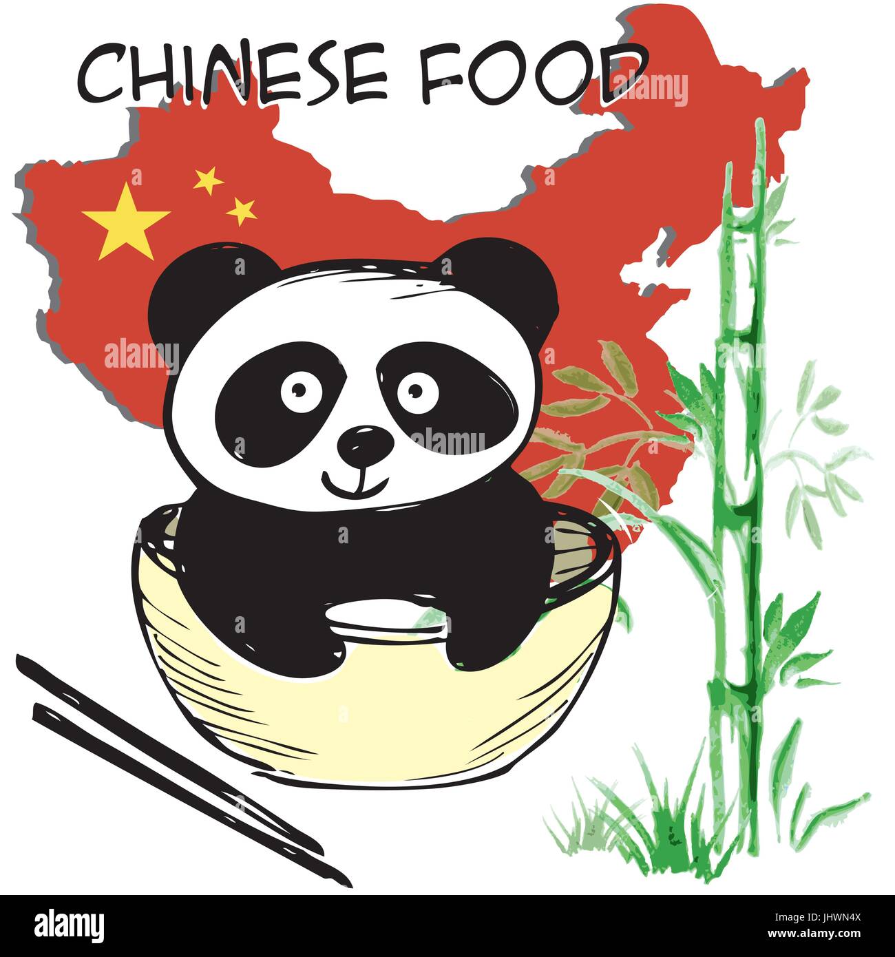 La Comida China Saca El Personaje De Dibujos Animados De La Caja  Ilustración del Vector - Ilustración de feliz, mariscos: 58543002