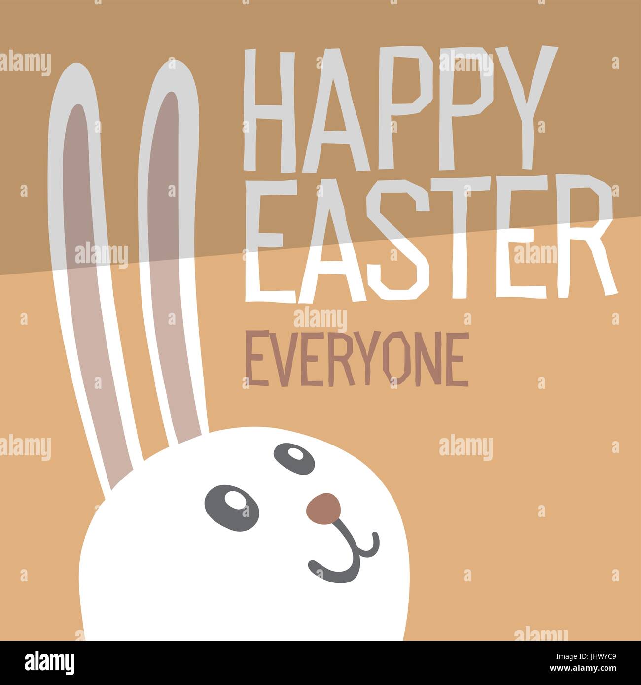 Feliz Pascua a todos. Orejas de Conejo de Pascua ilustración vectorial. Ilustración del Vector