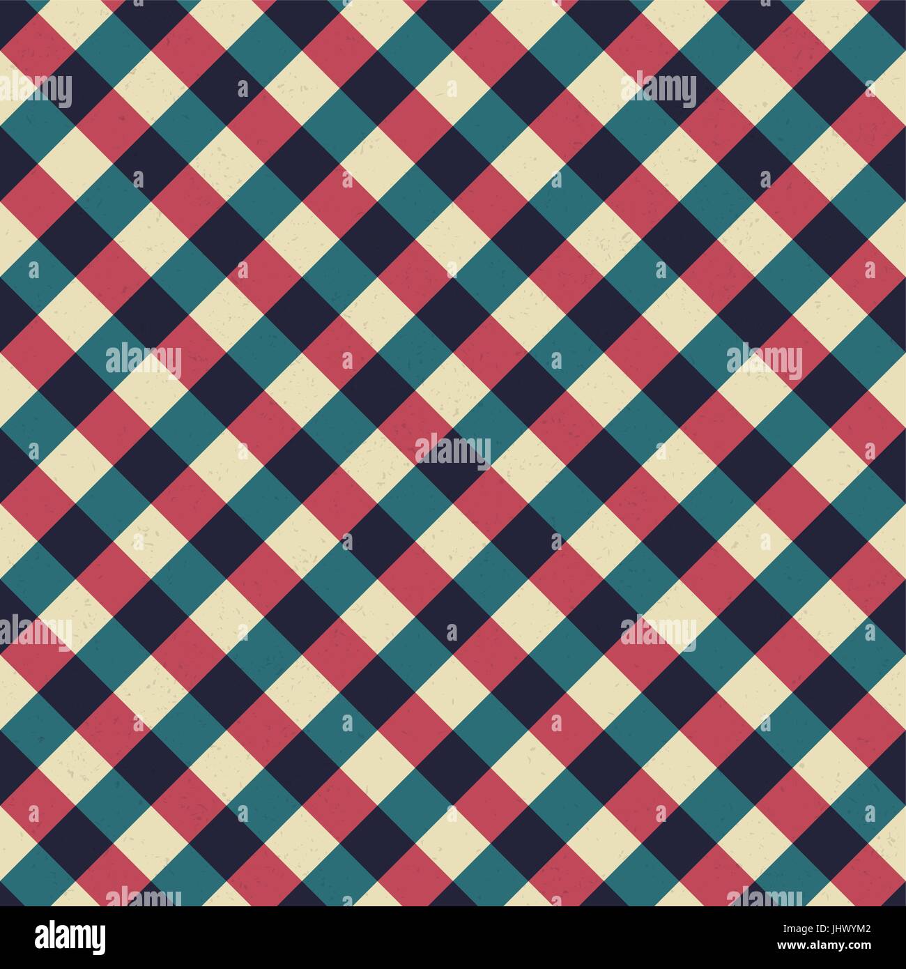 Vintage mantel patrón sin fisuras. Fondo retro de la diagonal de las líneas roja y azul. Ilustración del Vector