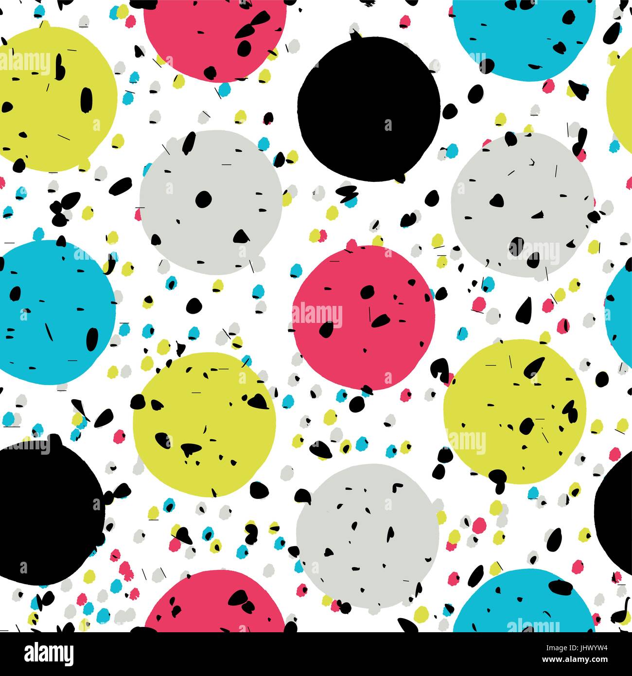 Seamless caótica glitch colorido patrón de partículas. Resumen Antecedentes vector. Ilustración del Vector