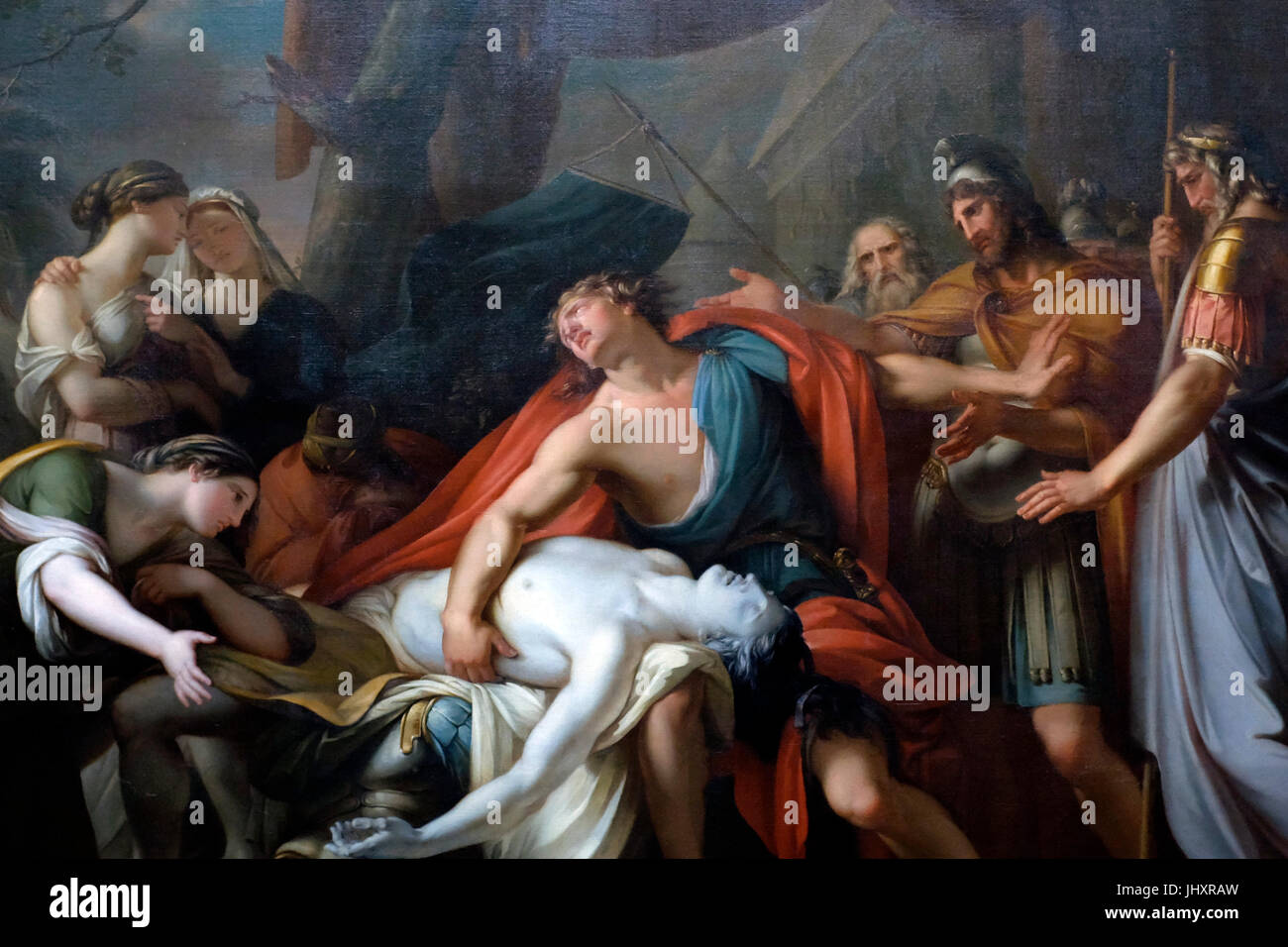 El luto por la muerte de Aquiles de Patroclus - Gavin Hamilton Foto de stock