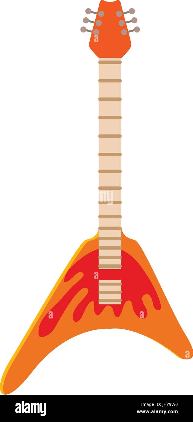 Icono de guitarra Rock, estilo de dibujos animados Imagen Vector de stock -  Alamy