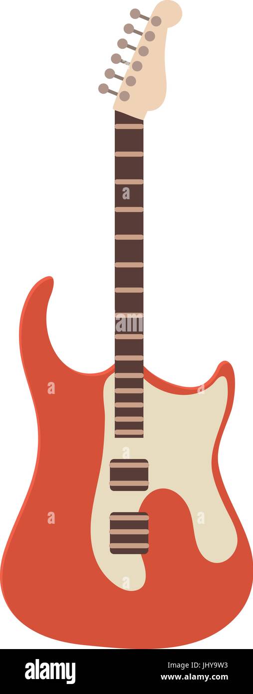  Icono de guitarra rock clásico, estilo de dibujos animados Imagen Vector de stock