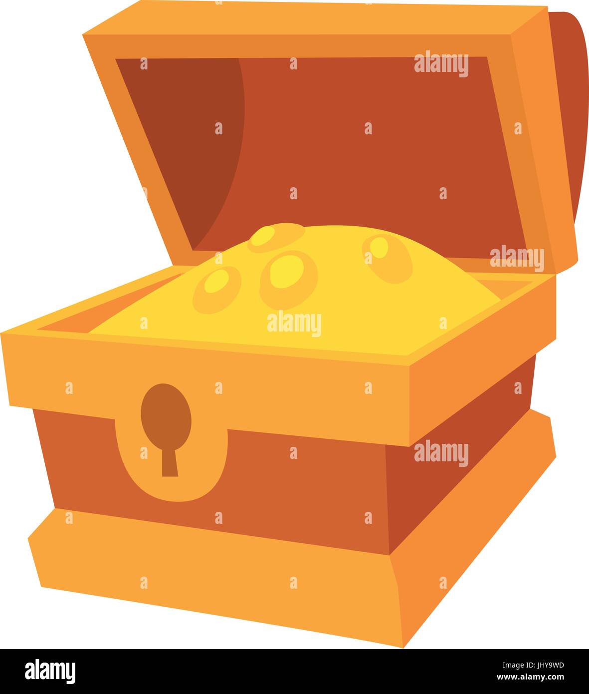 Cofre de oro, icono de estilo de dibujos animados Imagen Vector de stock -  Alamy