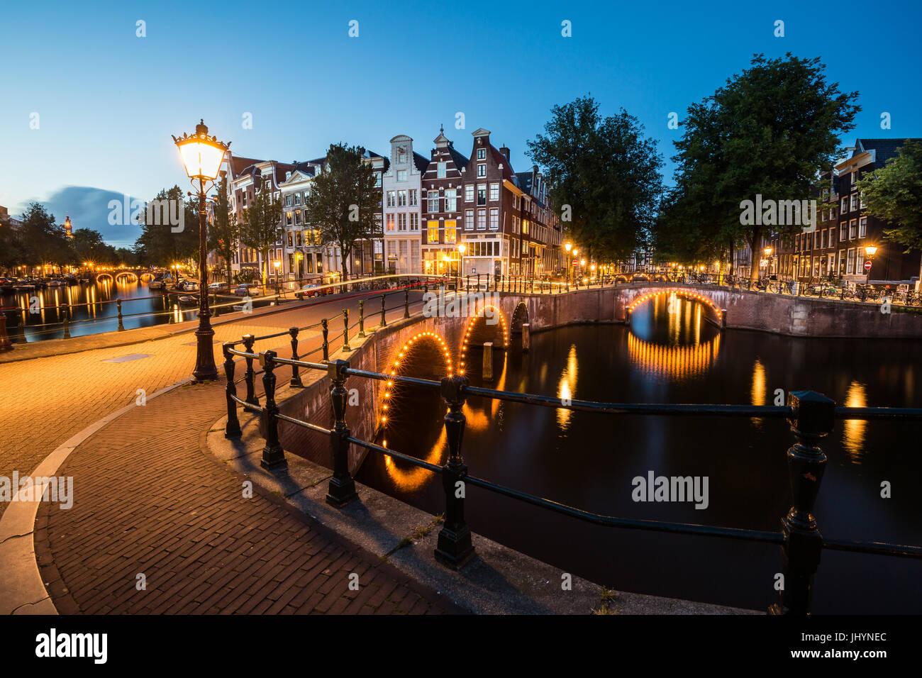Anillos de sur de Amsterdam, en la de Leidsegracht y Keizersgracht, Países Bajos Fotografía de stock Alamy