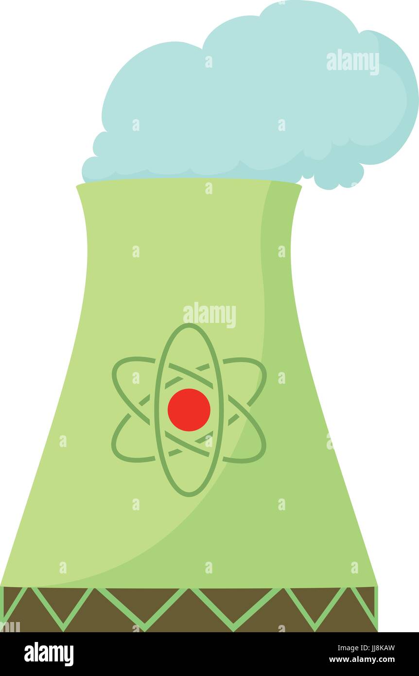 La planta de energía nuclear, el icono de estilo de dibujos animados Imagen  Vector de stock - Alamy