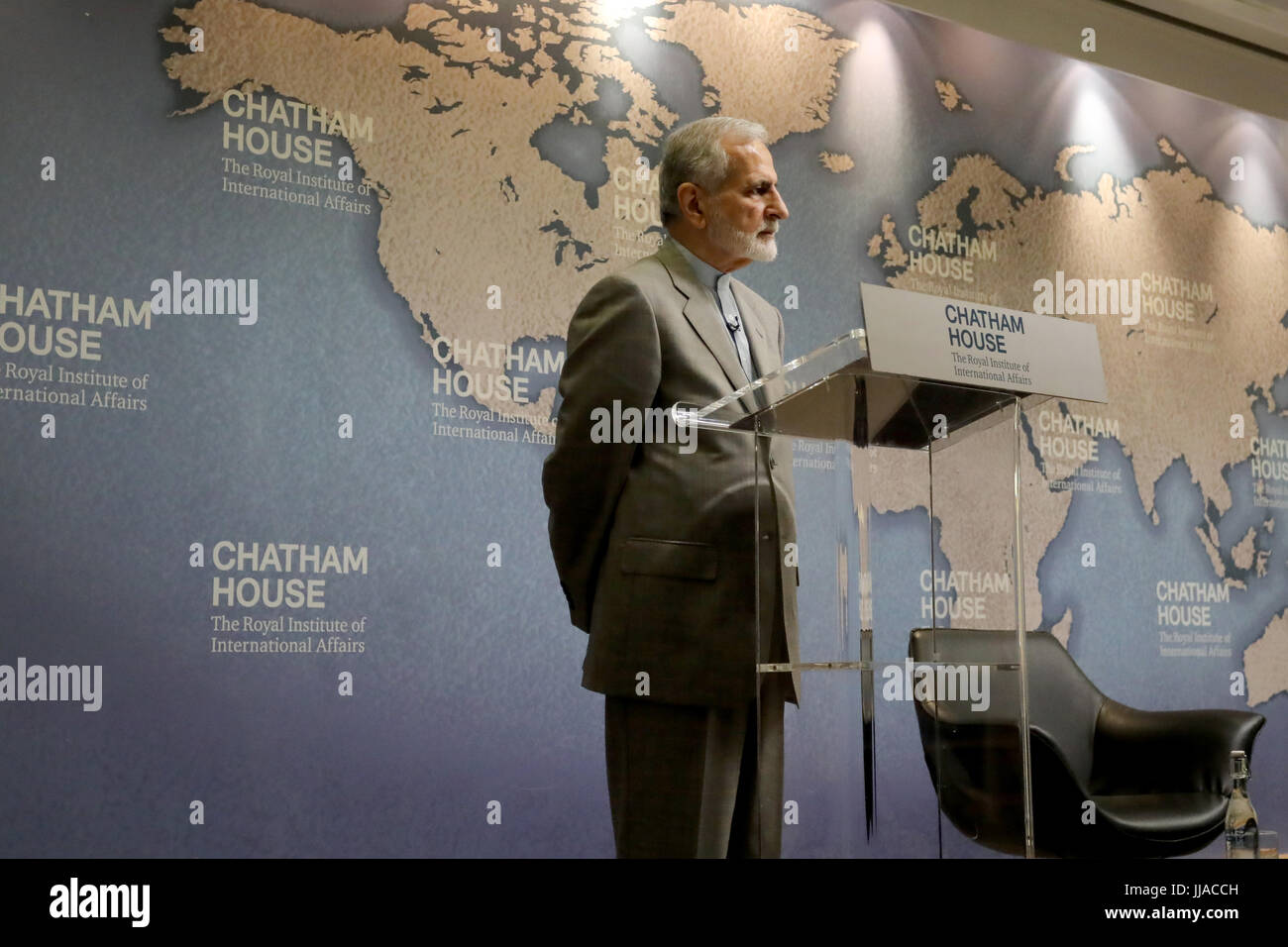 Londres, Reino Unido. 19 Jul, 2017. El Dr. Kamal Kharrazi, ex Ministro de Relaciones Exteriores iraní, hablando en Chatham House, el 19 de julio de 2017. Crédito: Dominic Dudley/Alamy Live News Foto de stock