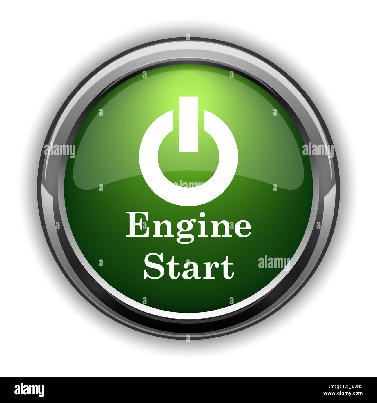 Icono de arranque del motor. Arranque del motor botón web sobre fondo  blanco Fotografía de stock - Alamy