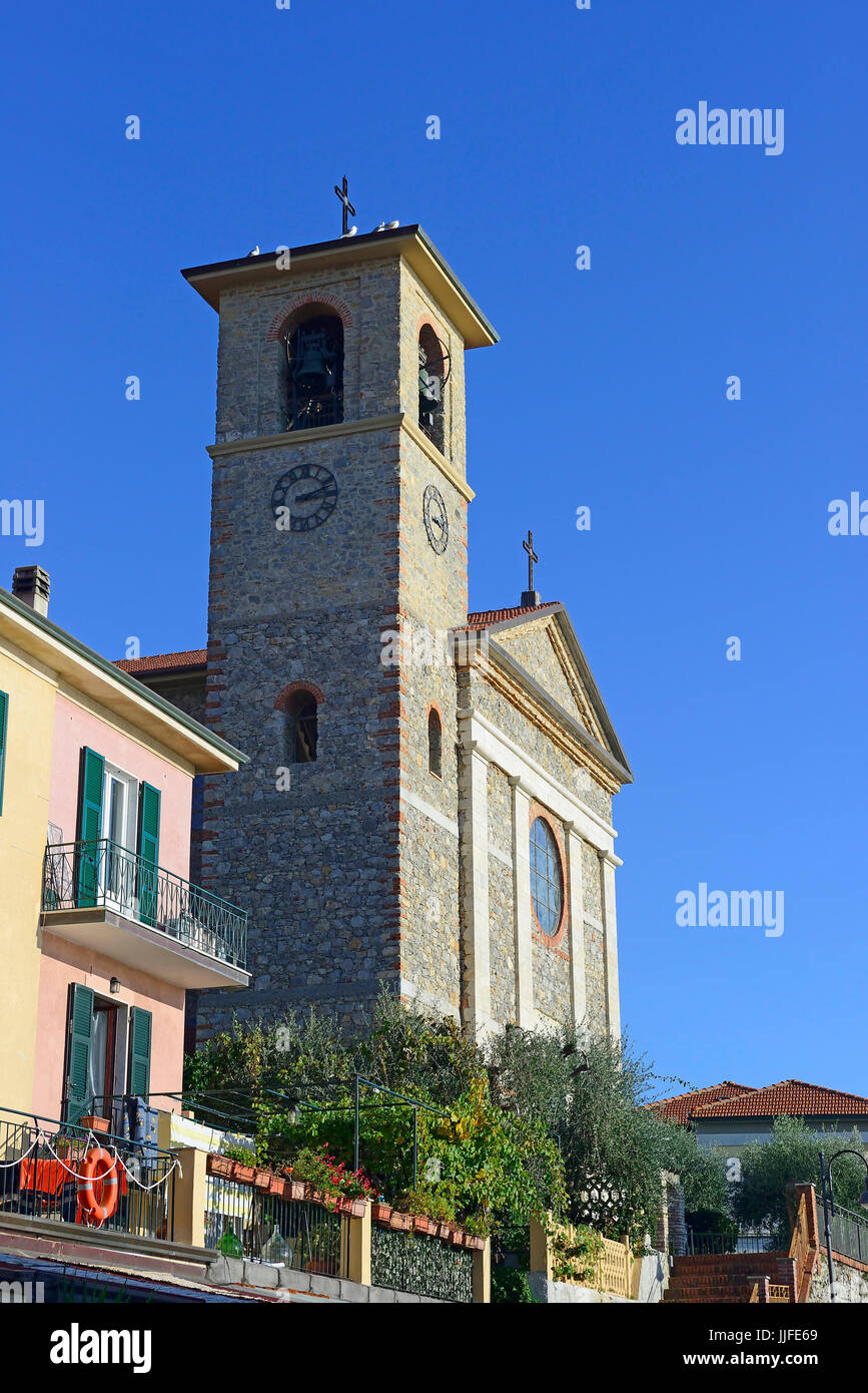 Iglesia de San Francesco, Tellaro, La Spezia Provincia Ligury, Italia Foto de stock