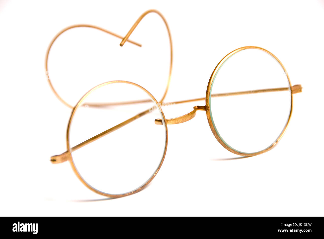 Enmarcada oro vintage gafas de lectura Foto de stock