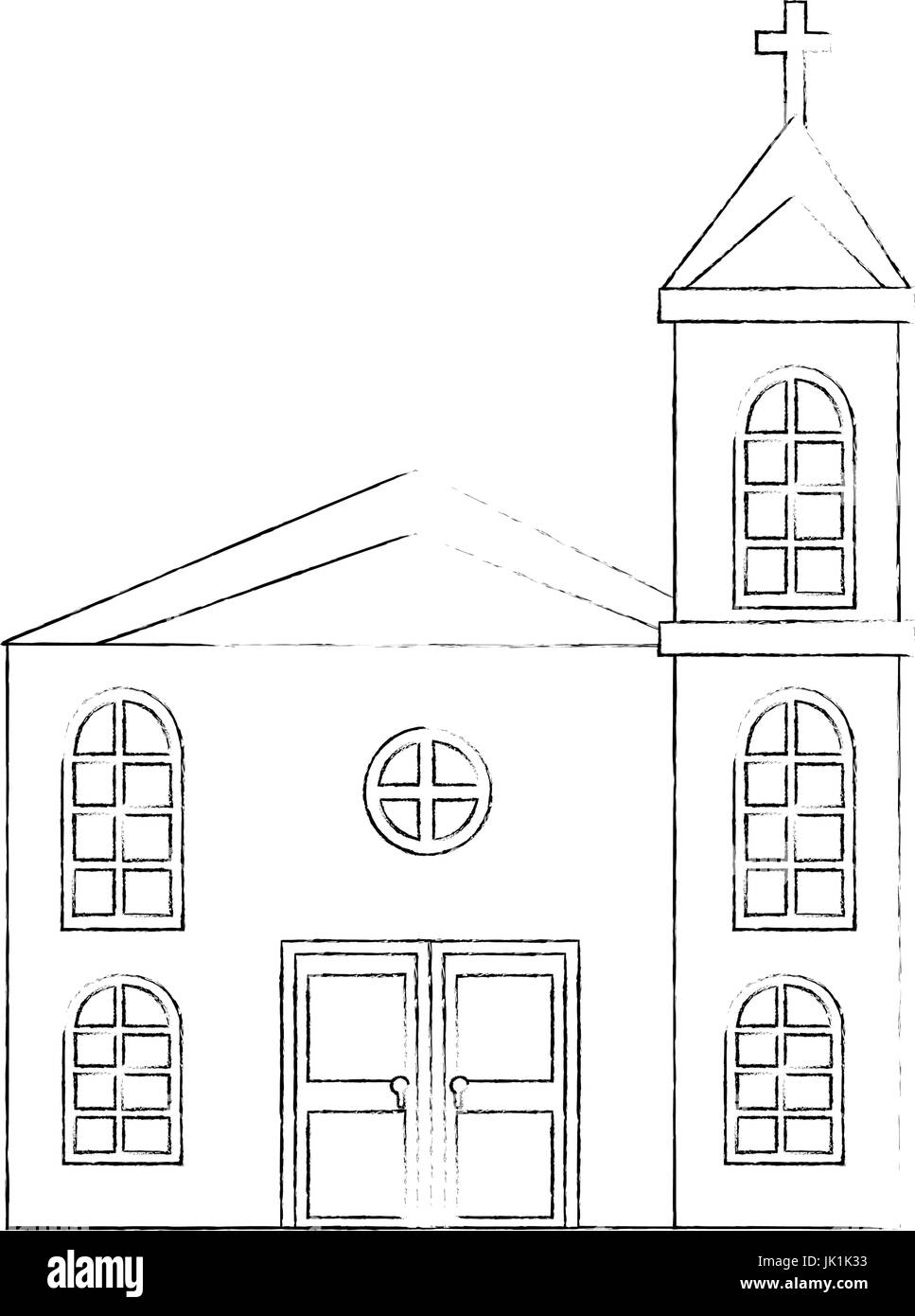 Icono de la iglesia sobre fondo blanco ilustración vectorial Ilustración del Vector