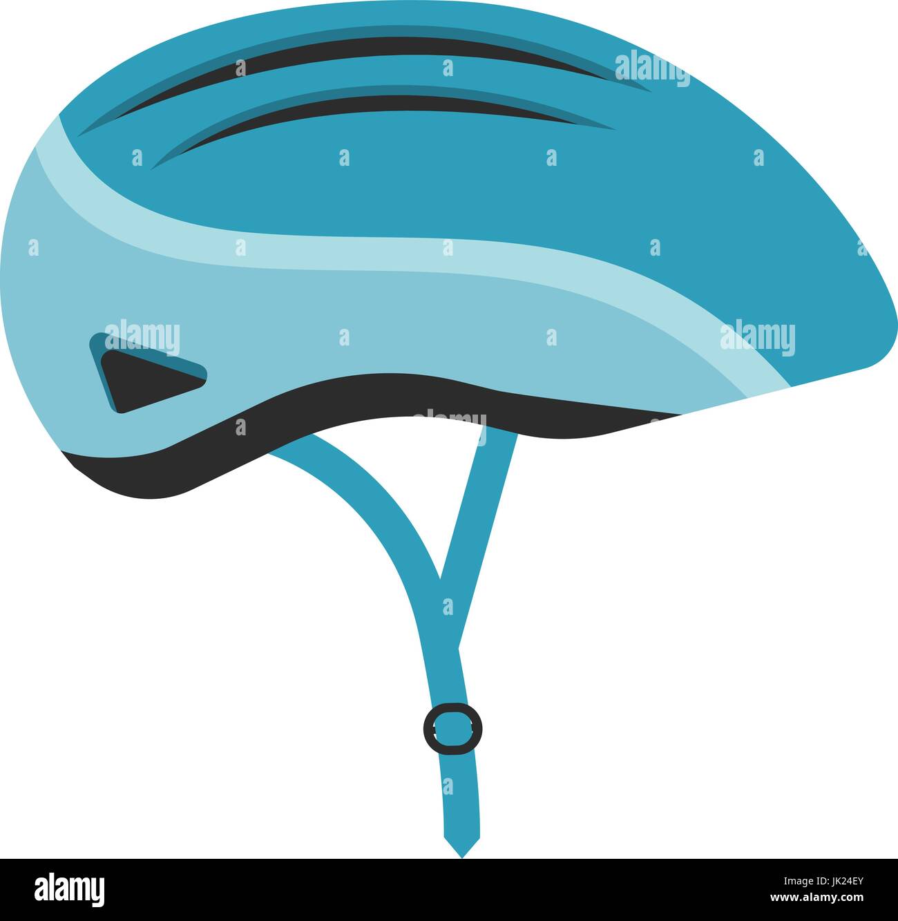 Casco De Bicicleta Azul Aislado Sobre Un Fondo Blanco Ilustracion Vectorial Imagen Vector De Stock Alamy