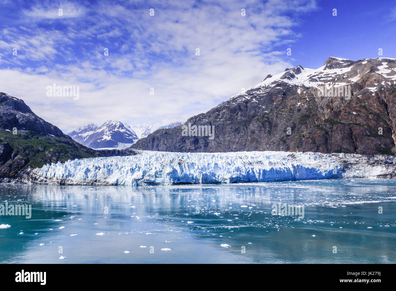 El Glaciar Bay,Parque Nacional,Alaska.Vista panorámica del Glaciar de Margerie en el parque nacional de Glacier Bay Foto de stock