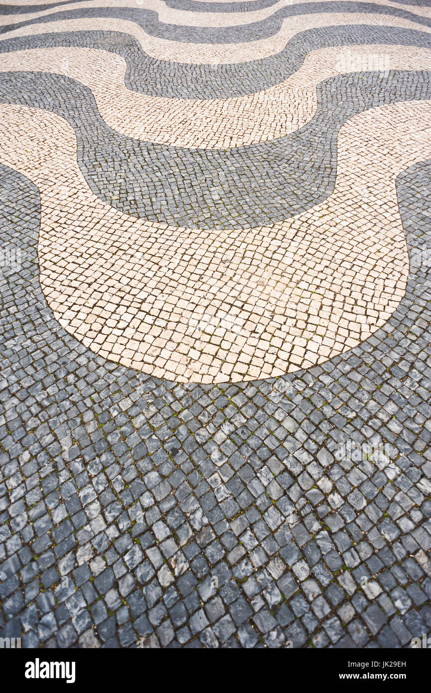 Pavimento tradicional portuguesa (cobblestone), Lisboa, Portugal