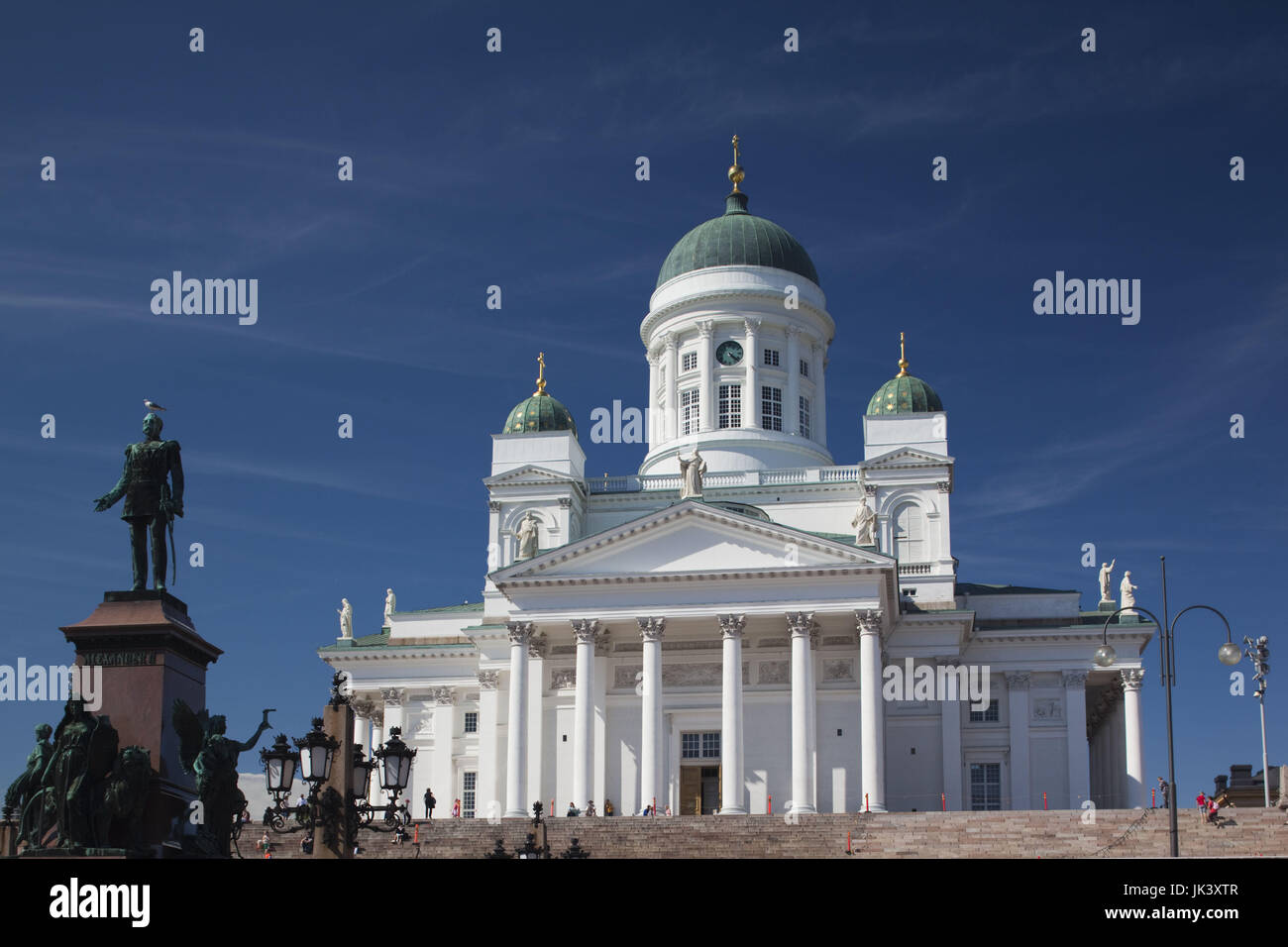 Finlandia, Helsinki, la Plaza del Senado, Senaatintori, Tuomiokirko, Catedral Luterana Foto de stock