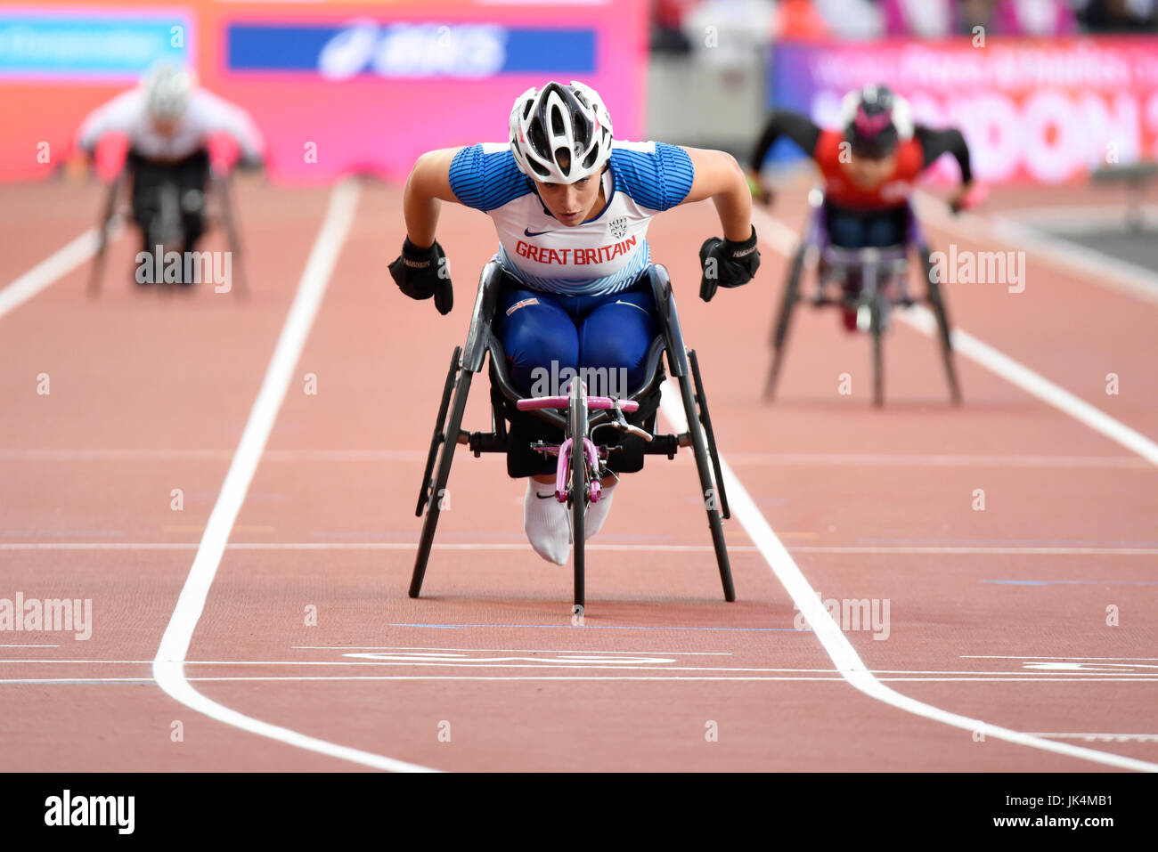 Carly Tait compitiendo en el Campeonato Mundial de Atletismo en el Estadio Olímpico de Londres, Londres, 2017 Foto de stock