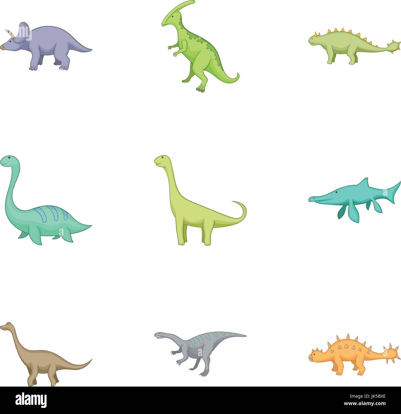 Iconos de dinosaurios herbívoros. Conjunto de 9 Dibujos animados dinosaurios  herbívoros iconos vectoriales para web aislado sobre fondo blanco Imagen  Vector de stock - Alamy