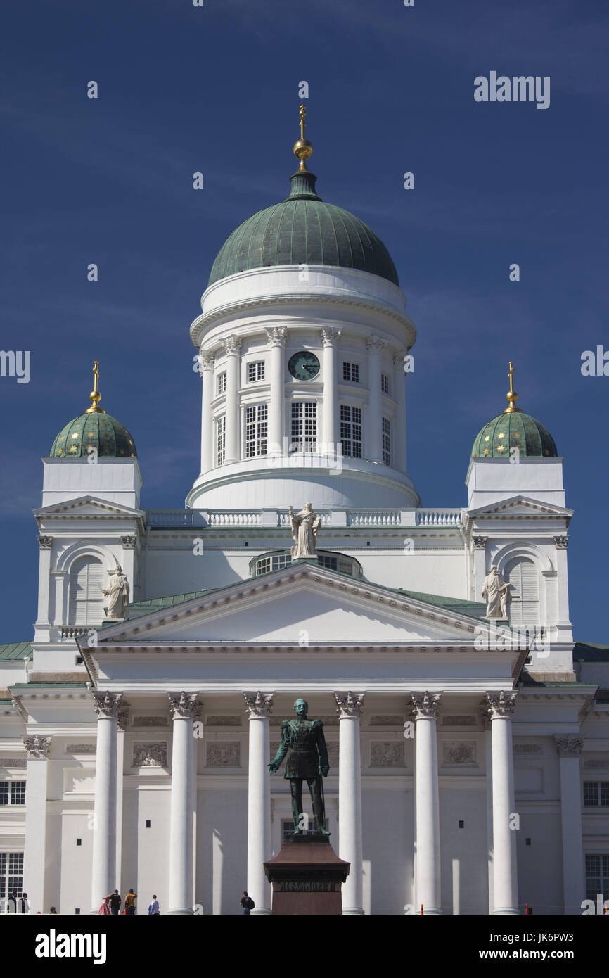 Finlandia, Helsinki, la Plaza del Senado, Senaatintori, Tuomiokirko, Catedral Luterana Foto de stock