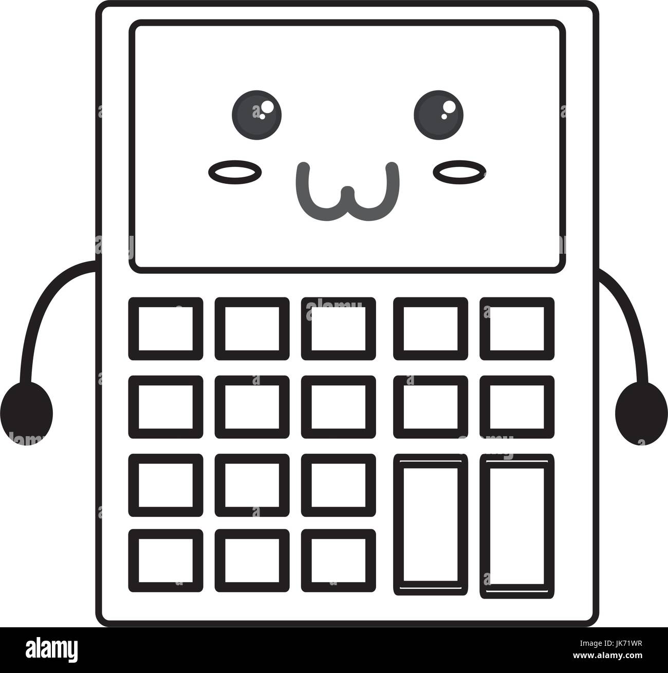 Calculadora Cute kawaii Imagen Vector de stock - Alamy