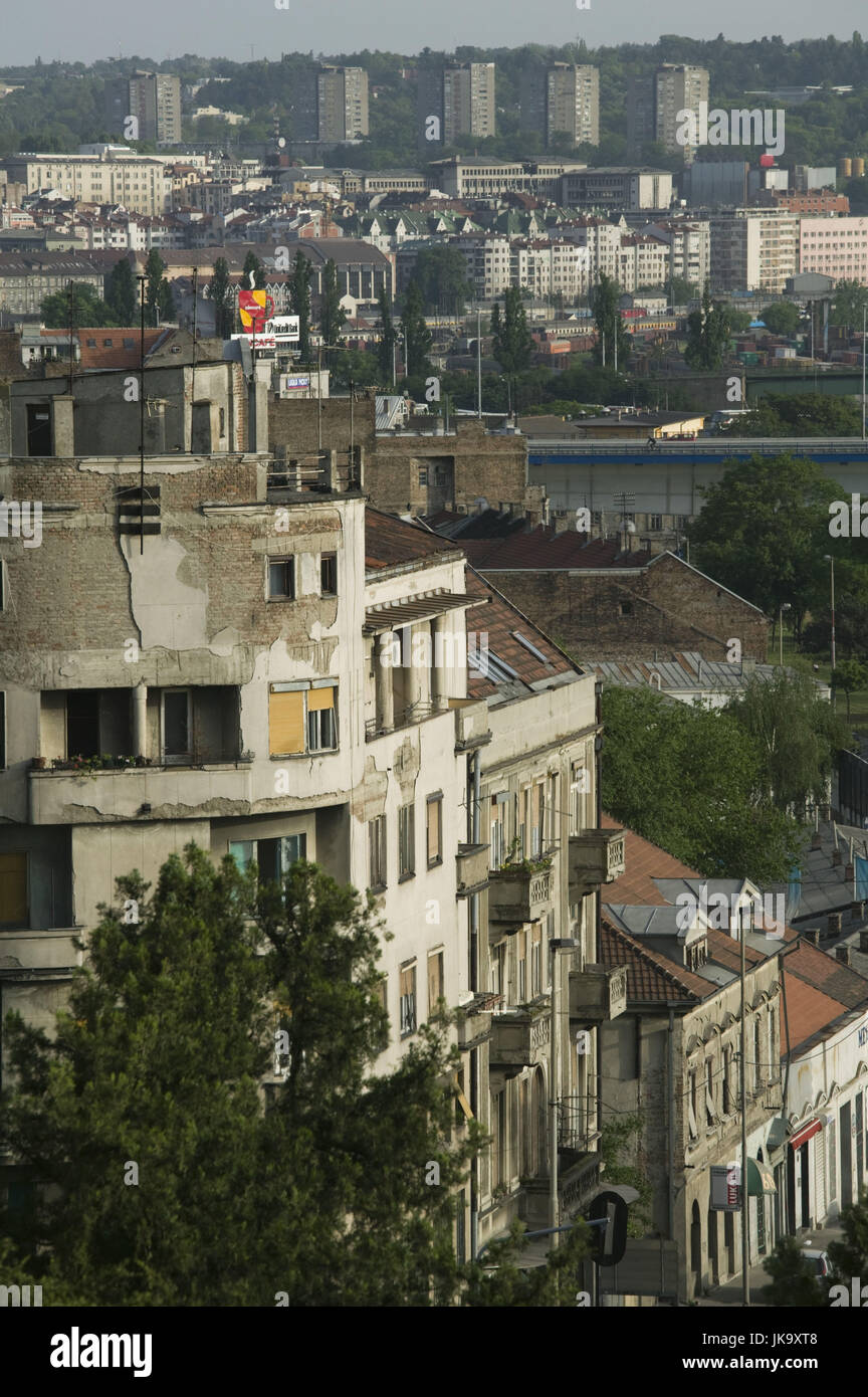 Serbien, Belgrad, Gebäude, alt verfallen, Stadtbild, Foto de stock