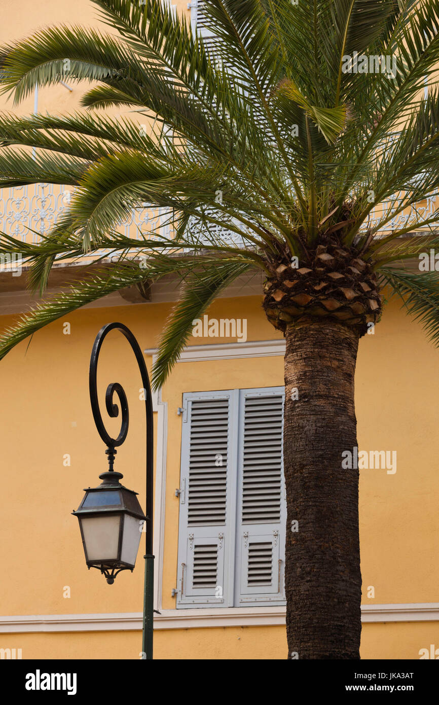 Francia, Córcega, Corse-du-Sud departamento, región de la costa oeste de Córcega, Ajaccio, edificio detalle Foto de stock