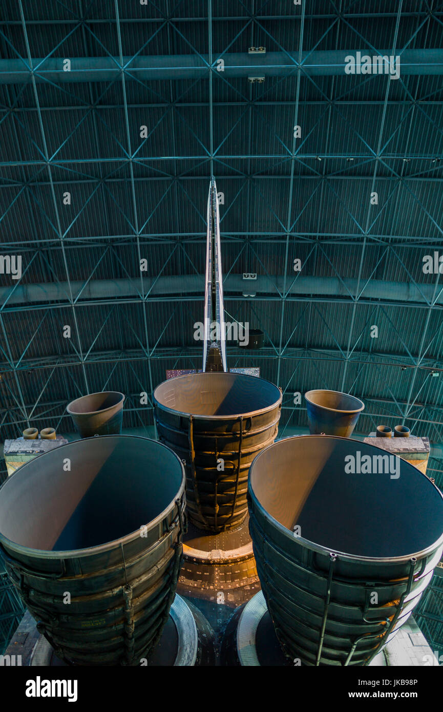 Ee.Uu., Virginia, Herdon, Museo Nacional del Aire y del Espacio, Steven F. Udvar-Hazy Center, Air Museum, el Transbordador Espacial de la NASA ESTADOUNIDENSE, detalle del motor Foto de stock
