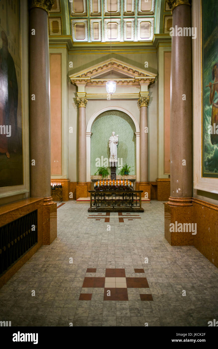 Canadá, Quebec, Montreal, Catedrale, Catedral Marie-Reine du Mond, interior Foto de stock