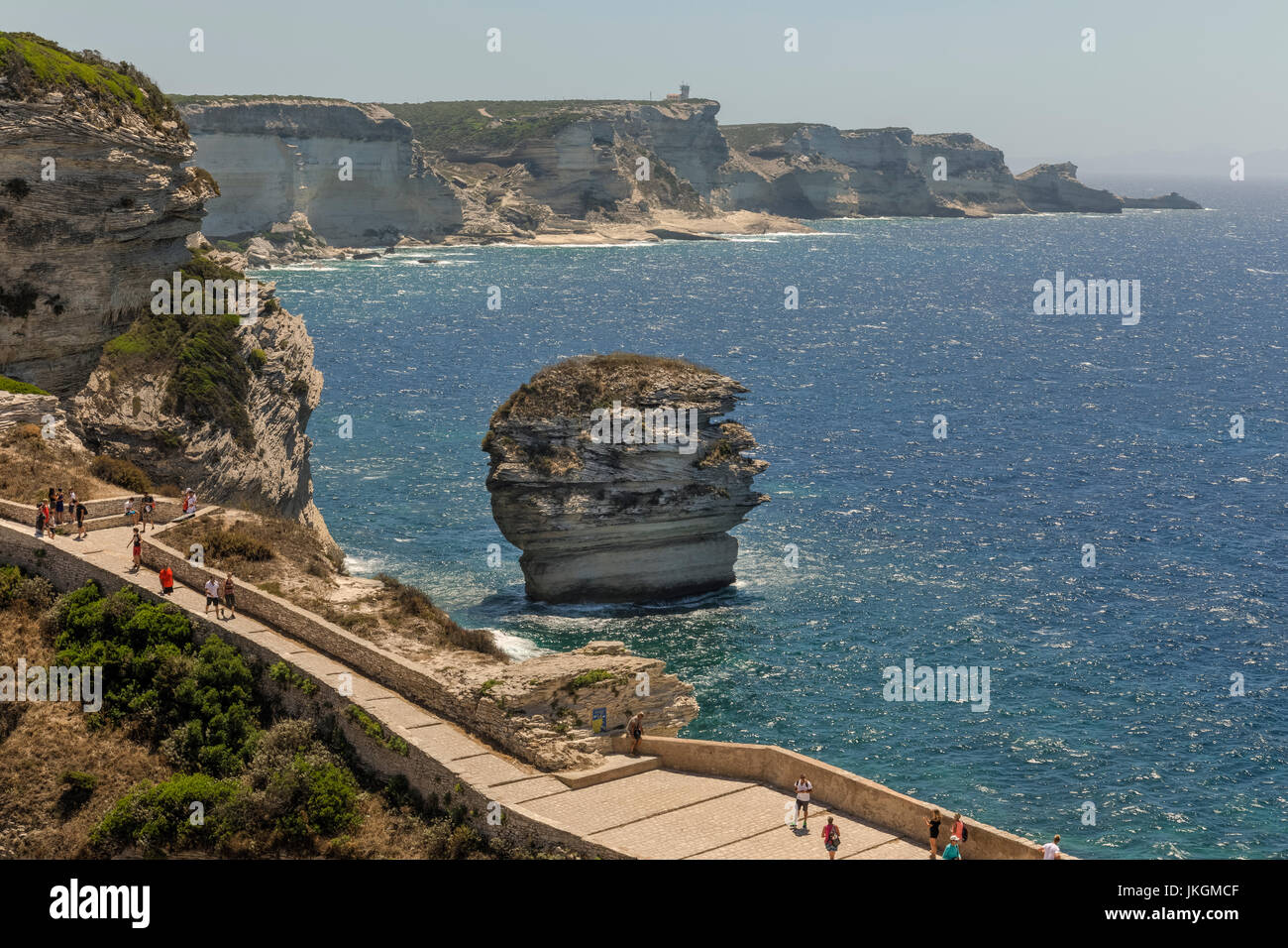 El grano du Sable, Ville Haute, Bonifacio, Córcega, Francia Foto de stock