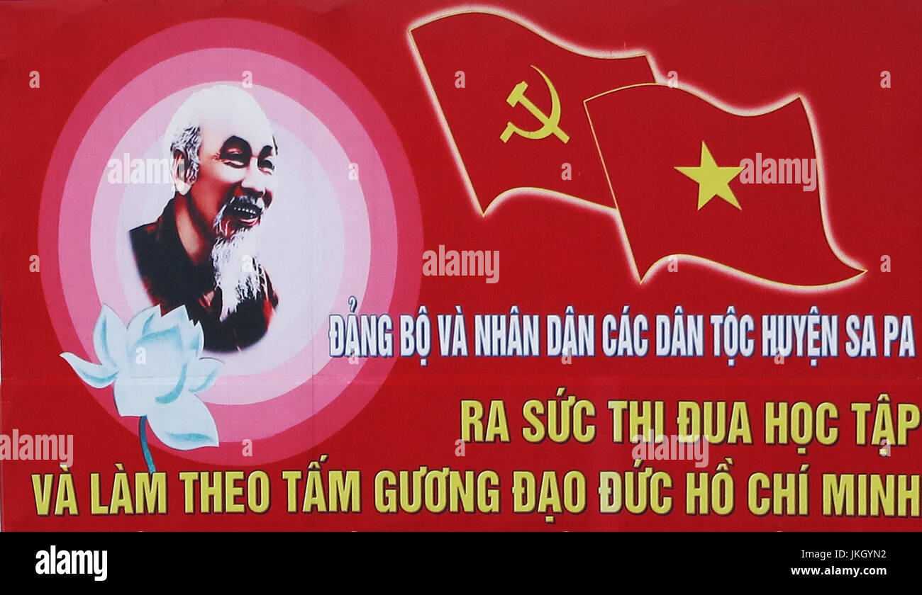 Cartel de la calle del gran líder Ho Chi Minh y Hanoi, Vietnam Fotografía  de stock - Alamy