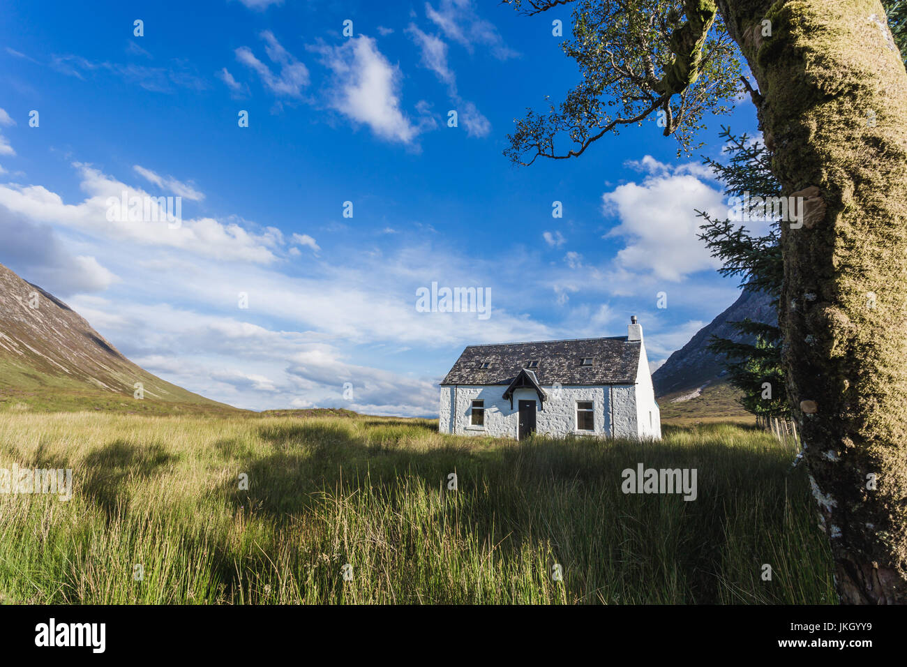 Casa rural Lagangarbh Glencoe Highlands escoceses Escocia UK Foto de stock