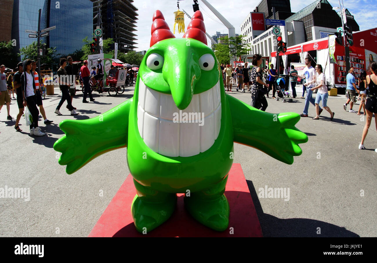 Montreal, Canadá 23 de julio, 2017. Victor la mascota del festival Just for Laughs.Crédito:Mario Beauregard/Alamy vivir nuevas Foto de stock