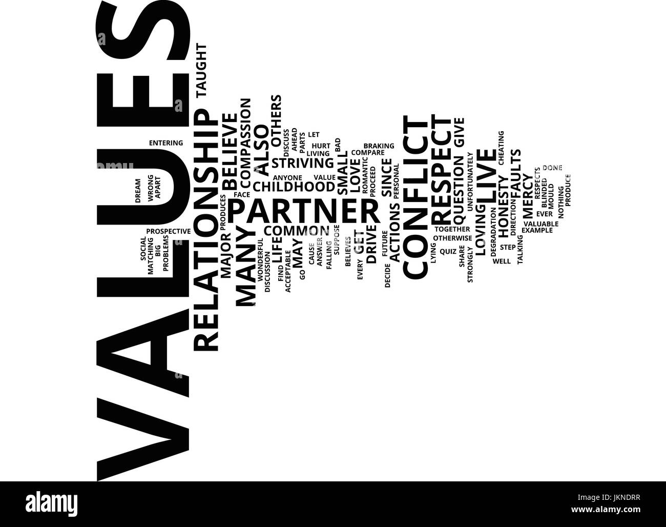Quiz Amor Son Los Valores Mismos Como Su Socio De Fondo De Texto Word Concepto Cloud Imagen Vector De Stock Alamy