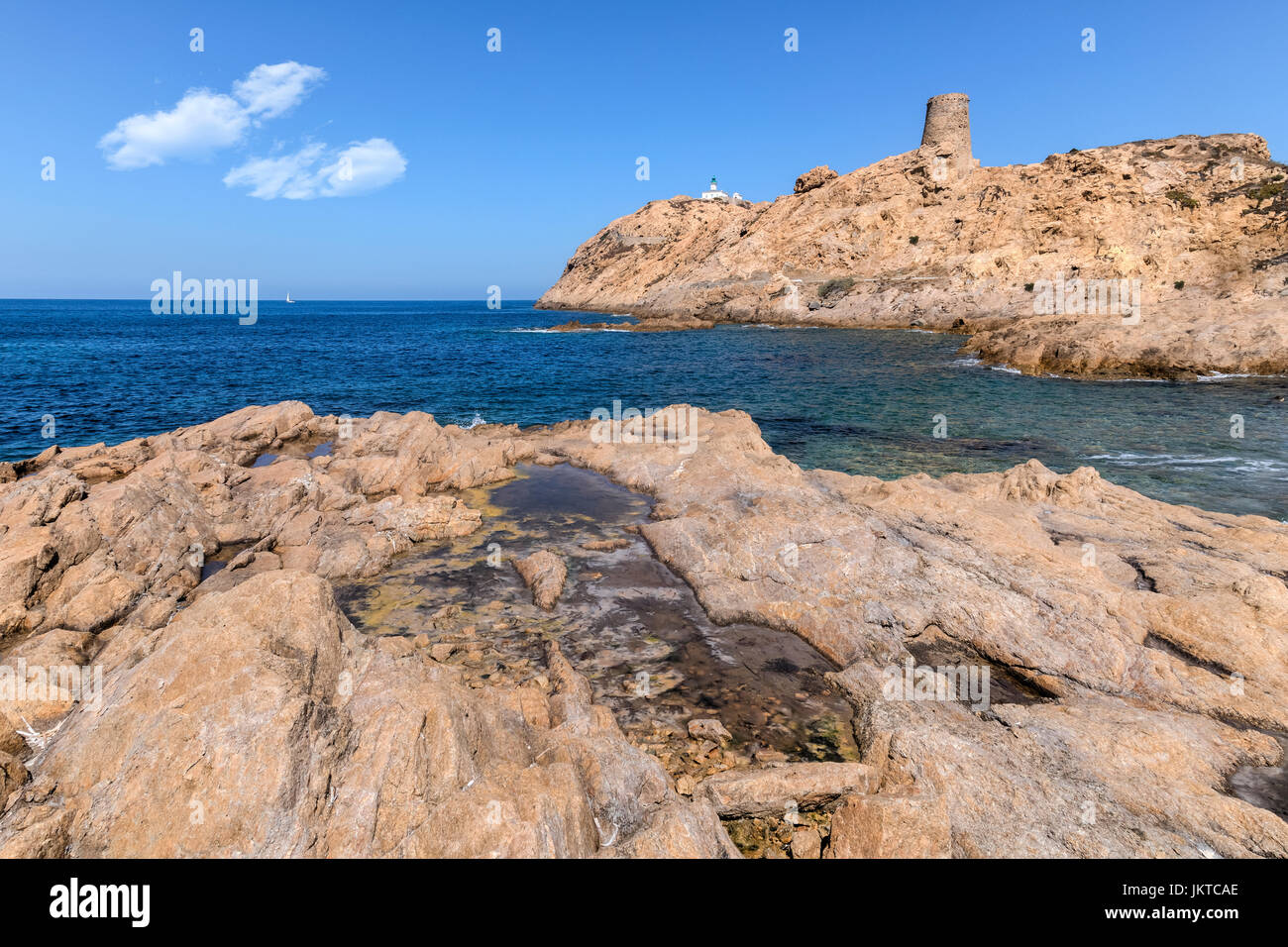 L'Ile Rousse, Balagne, Córcega, Francia Foto de stock