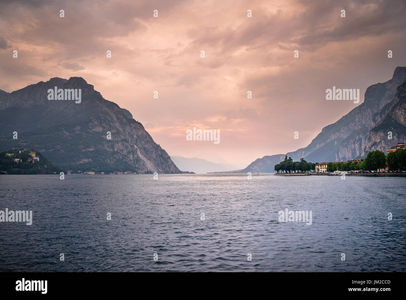 Lecco, Lago de Como, Italia Foto de stock