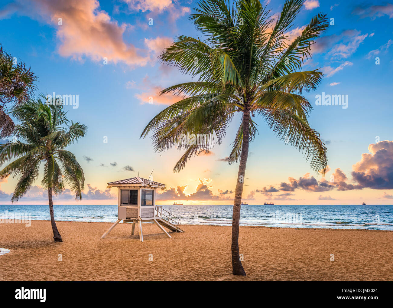 Fort Lauderdale, Florida, EE.UU. en la playa. Foto de stock