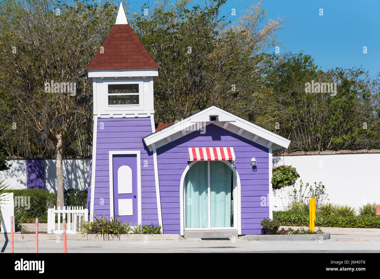 Entrada a la "Give Kids el mundo' Vacation Village en Kissimmee, Florida. Foto de stock