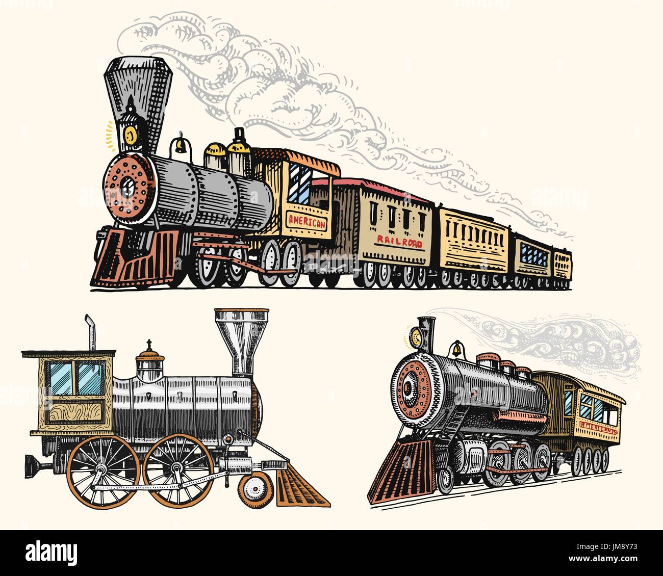 Tren dibujado por locomotora fotografías e imágenes de alta resolución -  Alamy