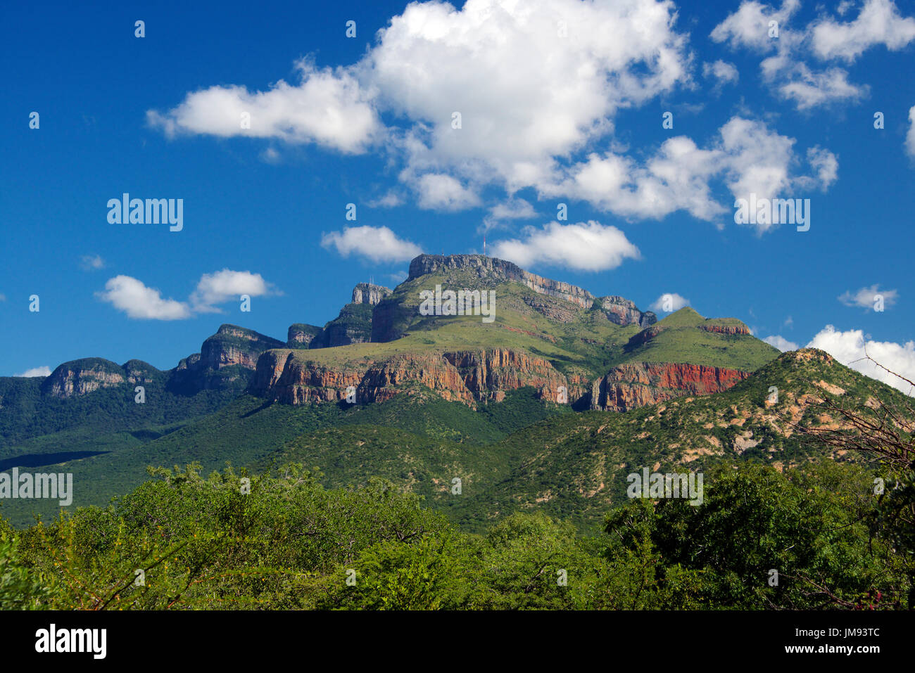Escarpadas montañas Drakensberg escarpado Mariepskop Norte Sudáfrica Limpopo Foto de stock