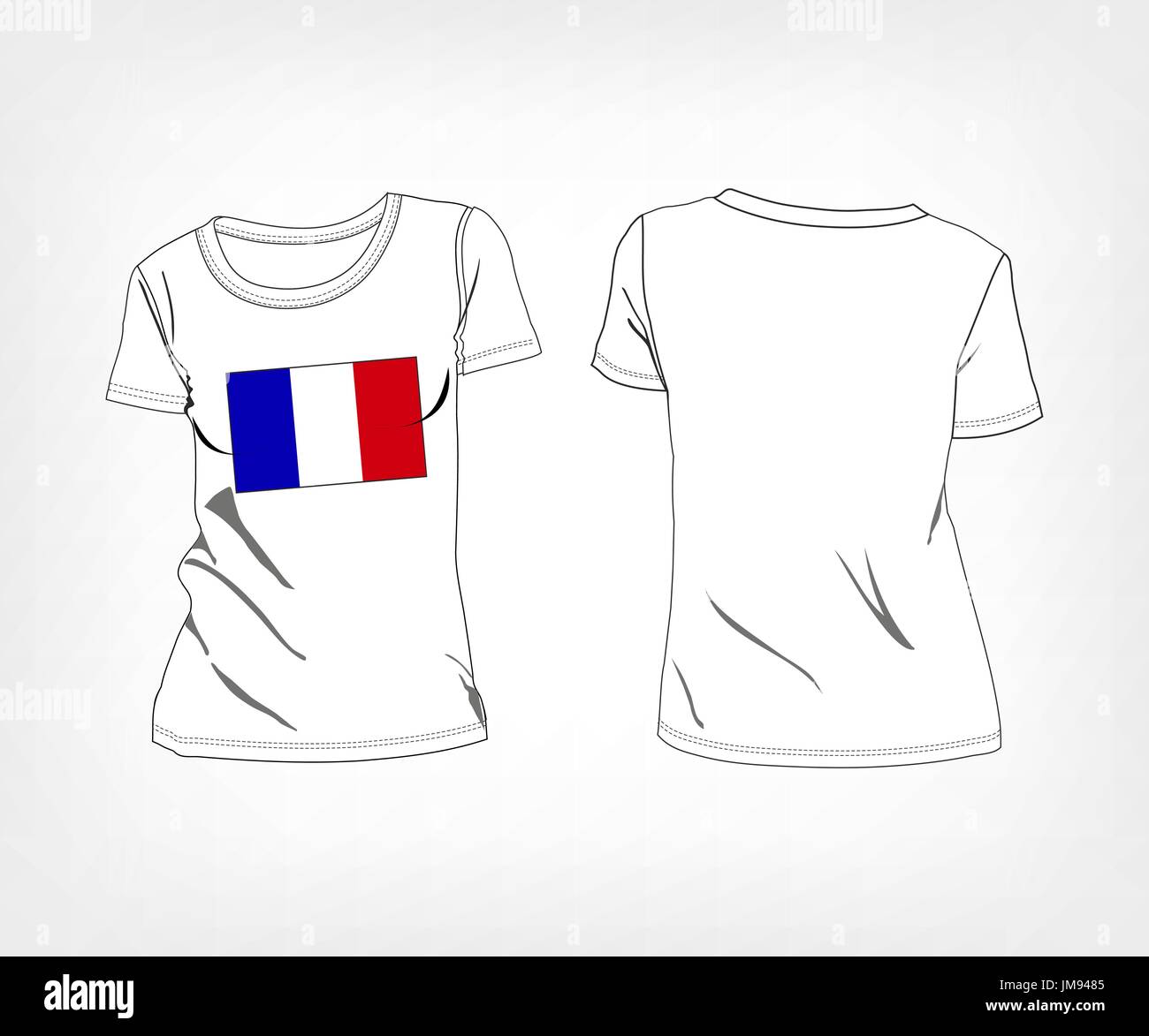 Francia bandera camiseta fútbol balón. t-shirt con la bandera de Francia  Imagen Vector de stock - Alamy