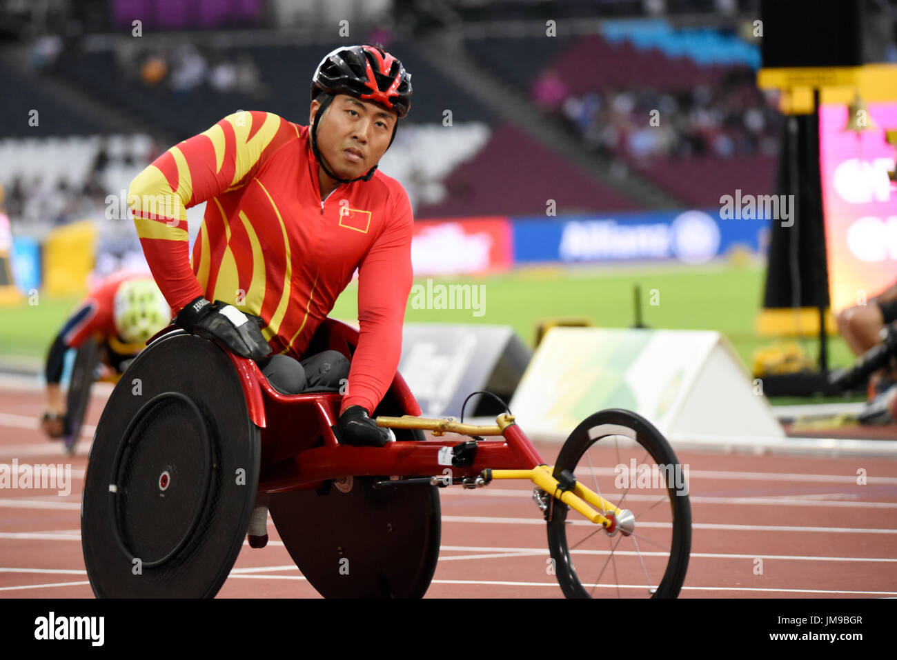 Liu Yang compitiendo en el Mundial de Atletismo de Pará en el estadio de Londres. 400m T54 Foto de stock