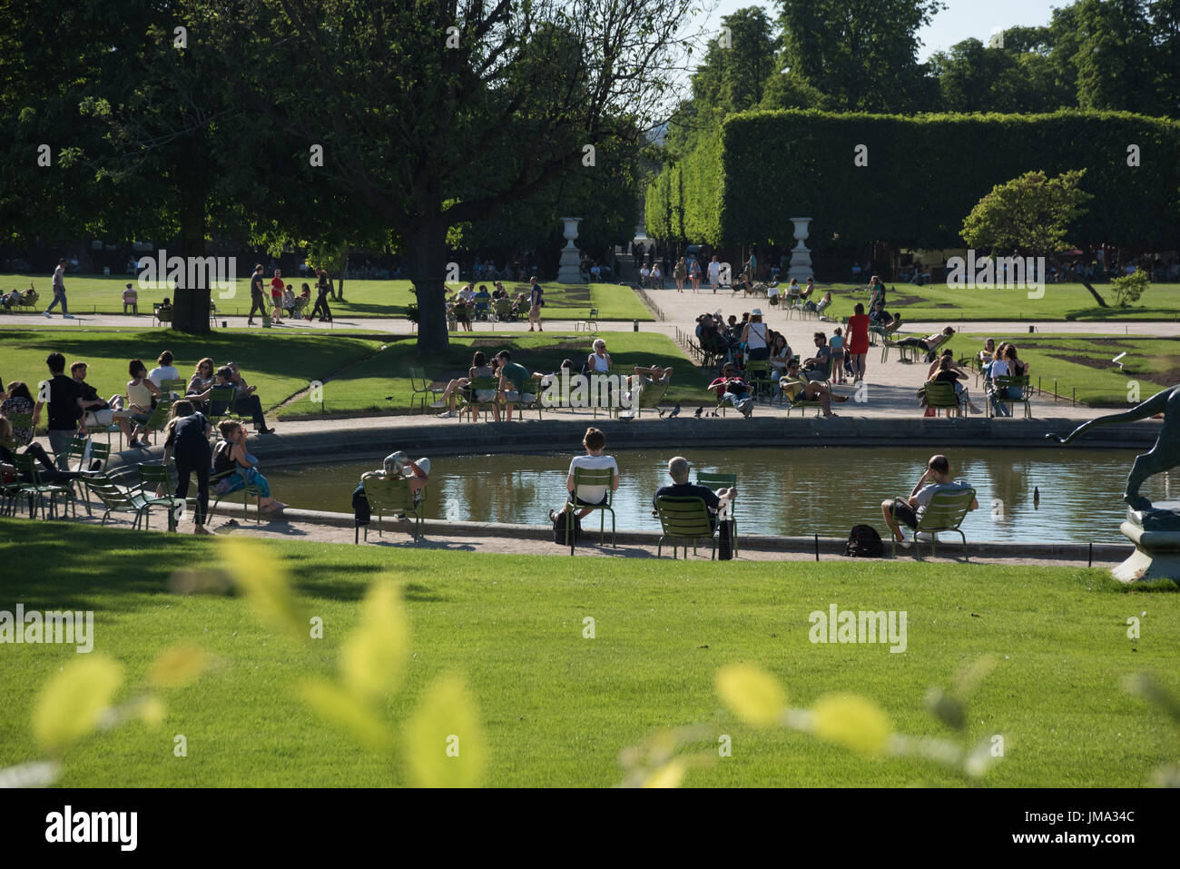 París, Jardin des Tuilleries Tuilleriengarten Foto de stock