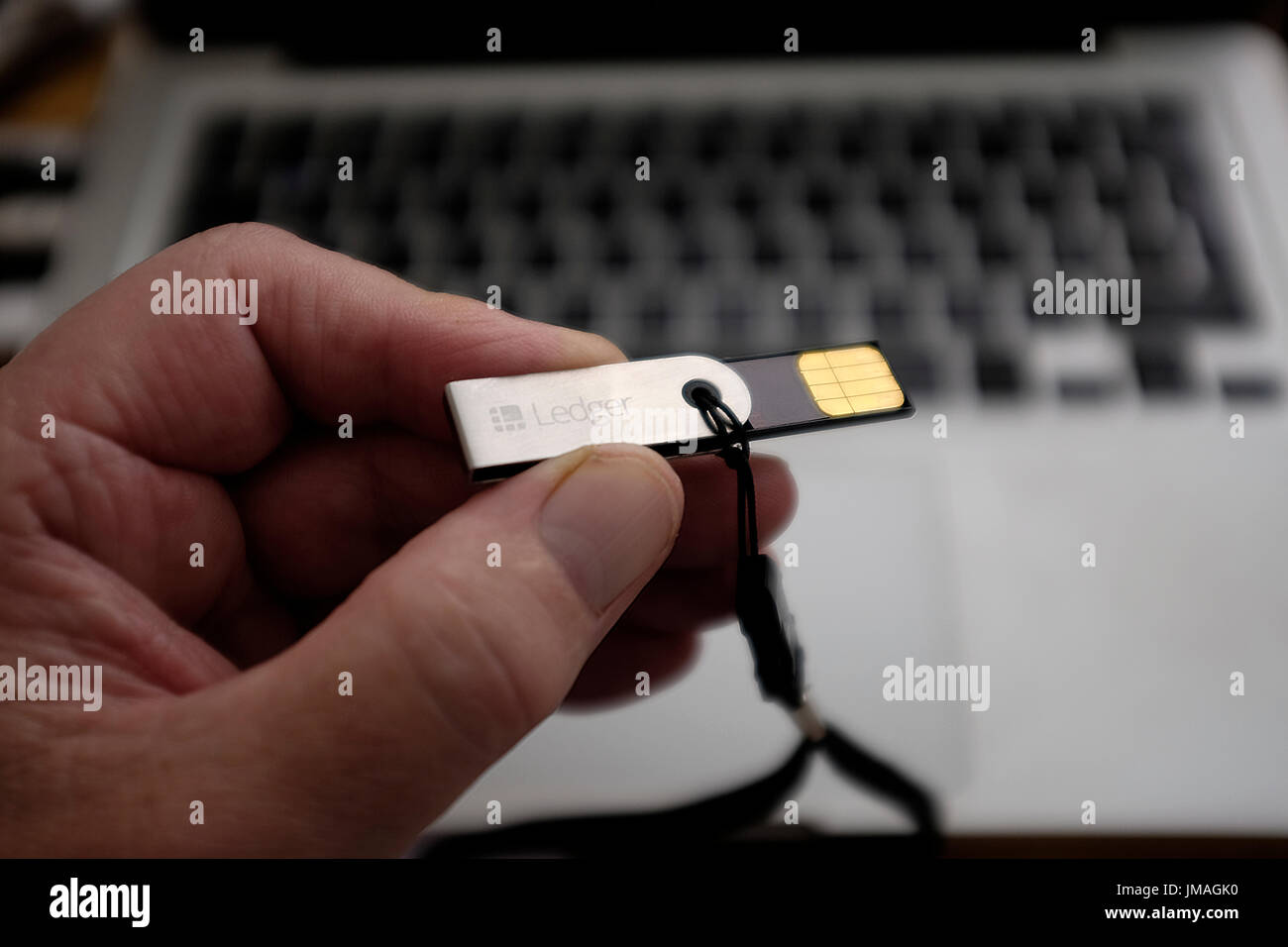 Ledger Monedero Monedero USB de almacenamiento externo Fotografía de stock - Alamy