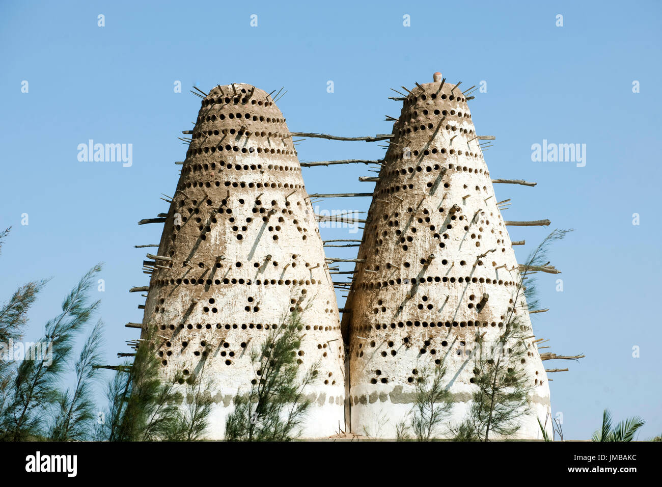 Aegypten, An der Wüstenautobahn Alexandria - Kairo, Taubenhaus paloma (torre) Foto de stock