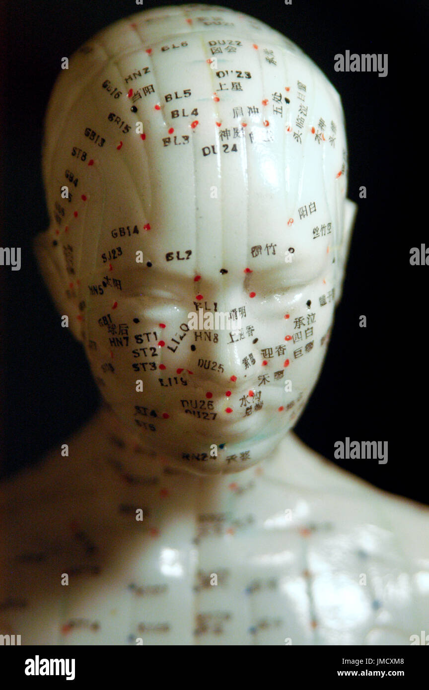 Muñeco de acupuntura Fotografía de stock - Alamy