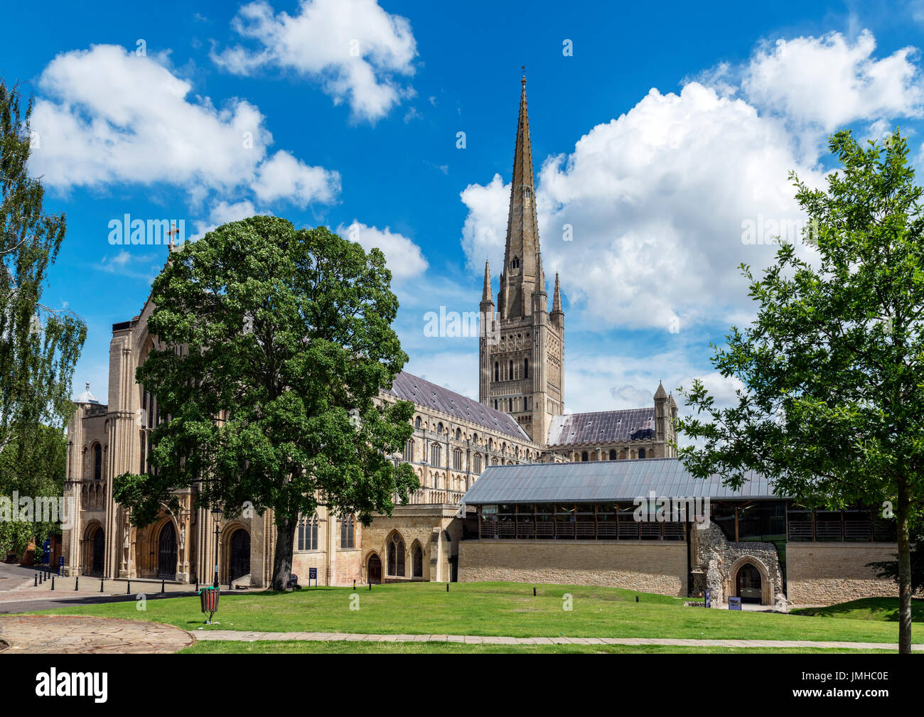 Catedral de Norwich, Norwich, Norfolk, Inglaterra, Reino Unido. Foto de stock